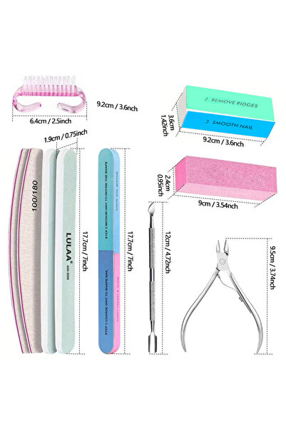 Choice1 DUTRIEUX Style2 10 قطع أدوات فن الأظافر 100/180 Grit، مبارد أظافر احت...