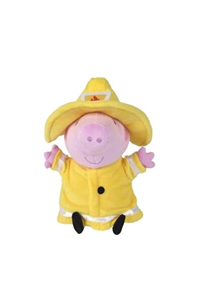Peppa Pig Kostümlü Peluş İtfaiyeci Peppa
