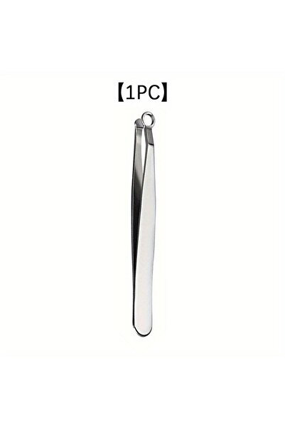 Choice1 1PC-Silver Stainless Steel Round-Head Nose Ear Hair Clip Beard Trimme...