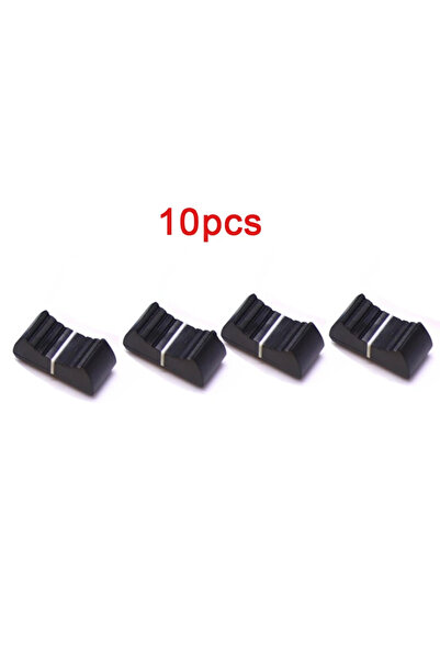 Choice1 Other Black 10PCS Fader Knob Cap Touch Sensitive Slider Ribbed Mixer ...