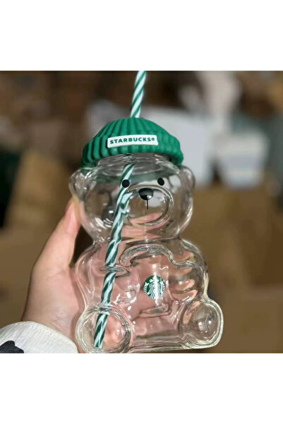Choice 591ml Starbucks glass Adorable Starbucks Bearista Bear Glass Tumbler 5...