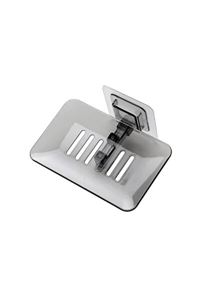 Choice1 Black Transparent Drain Soap Holder No Punch Paste Wall Mounted Showe...