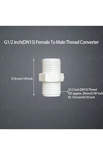 Choice 1/2'' DN15 Male 5Pcs 5Pcs Plastic G1/2 inch DN15 Female Male Thread Co...