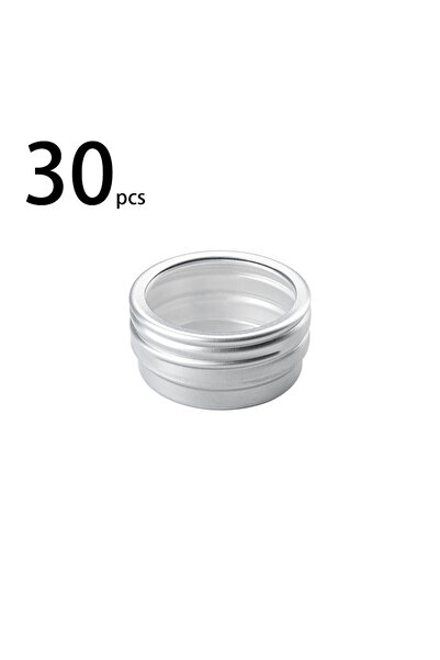Choice 30pcs Clear Aluminium Screw Tin Jar Pot Cans Containers Case for Lip B...