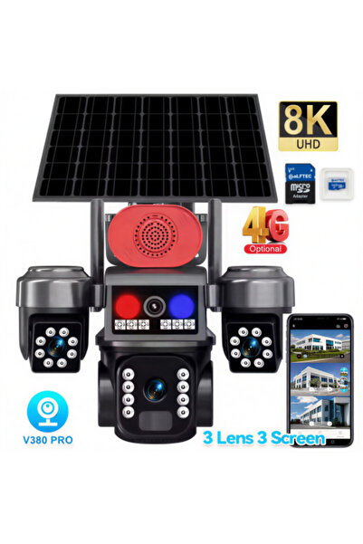 OEM 4G Surveillance Camera with Crocodile Type Solar Panel, 3 Rotating 720° C...