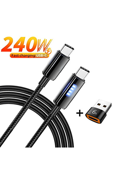 Choice1 كابل USB-C بقوة 240 واط مع تقنية USB PD لهواتف S20 S21 S22 S23 Ultra ...
