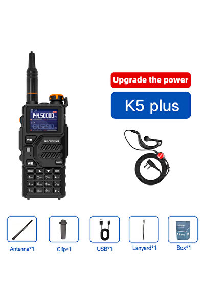 Choice1 راديو هواة BAOFENG K5plus مع قابس USB، طراز UV-K5PLUS، جهاز لاسلكي خا...