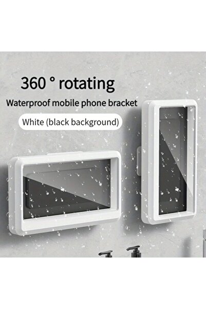 choice2 black background Waterproof Bathroom Phone Holder Self-adhesive Wall ...