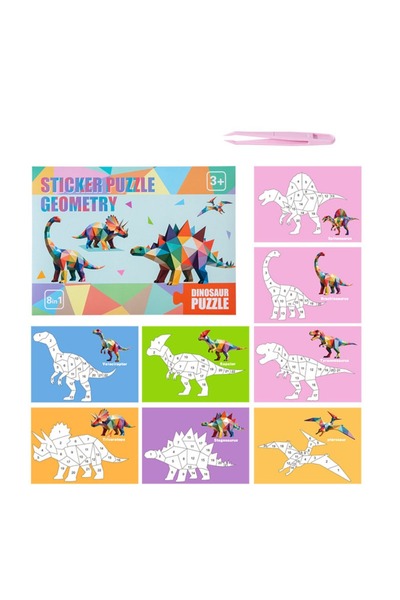 Choice3 Style C Paper 3D Geometric Sticker Books Educational Toys Montessori ...