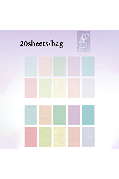choice2 S31046-1 Mr.Paper 20 قطعة/كيس ملصقات مقطوعة بالقالب بحدود ملونة بنمط ...