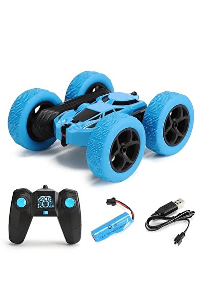 choice2 Blue RC Stunt Car Children Double Sided Flip 2.4G Remote Control 360 ...