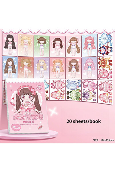 Choice national princess DIY Dress Up Sticker Girl Paper Doll Quiet Book Swee...