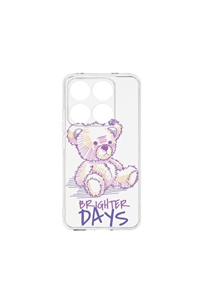 bestcase Husă pentru Xiaomi 14T, BestCase® Silicon transparent 2MM, Ursuleț d...