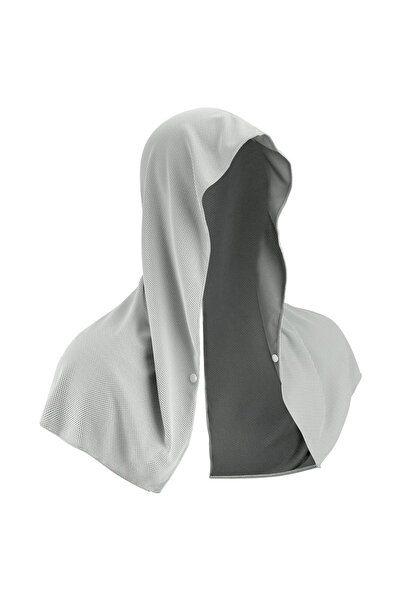 Choice1 GRAY Cooling Hooded Towel UV Protection Ice Silk Scarf Shawl Quick Dr...