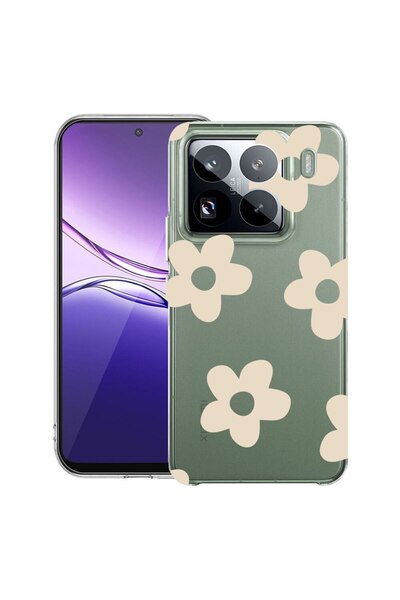 bestcase ¬Æ Husa Clear Slim Silicon Compatibila cu Xiaomi 15, Retro Daisy, 20...