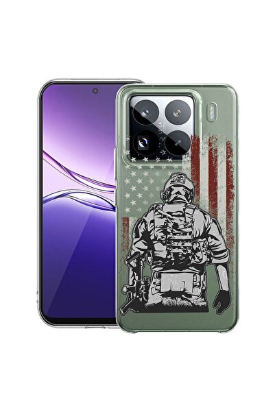 bestcase ¬Æ Husa Clear Slim Silicon Compatibila cu Xiaomi 15, American Soldie...