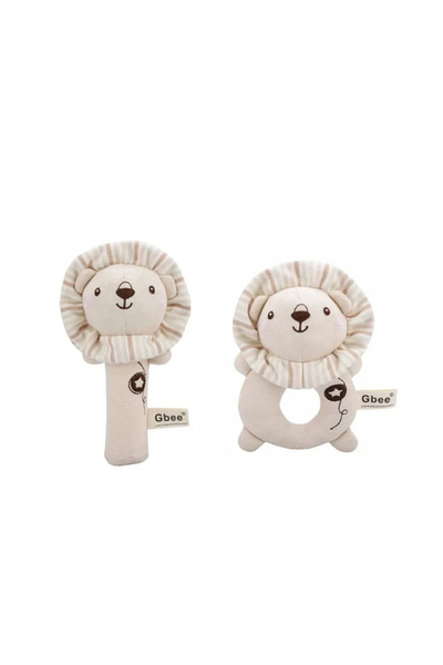 Choice1 Lion Cotton Hand Rattle Baby Soothing Toy Infant Baby Rattle Toy for ...