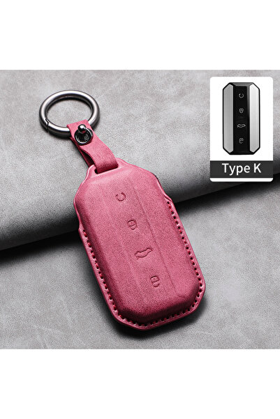 choice2 Red K1 Car Key Case Cover Fob For Chery Jaecoo J7 J5 2025 2026 Leathe...