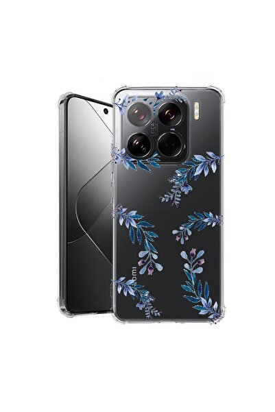 bestcase ¬Æ Husa pentru Xiaomi 15 Pro, Anti Shock 1.5MM, Blue Flowers, Protec...