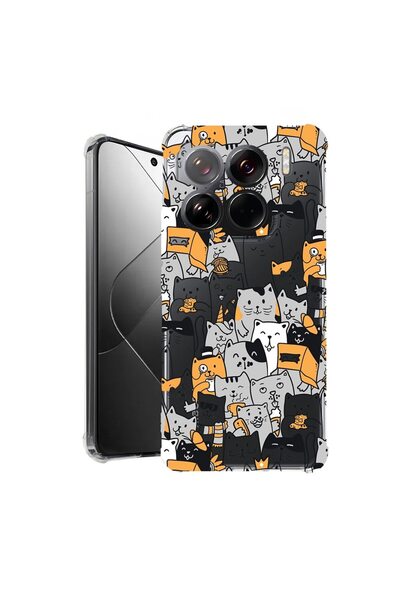 bestcase ¬Æ Husa pentru Xiaomi 15 Pro, Anti Shock 1.5MM, Cat Pattern, Protect...
