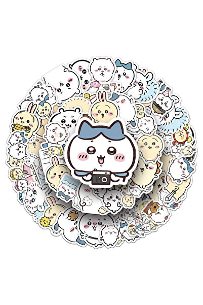choice2 Bandai 50pcs 10/30/50cs Cartoon Kawaii Chiikawa Sticker Decorative De...