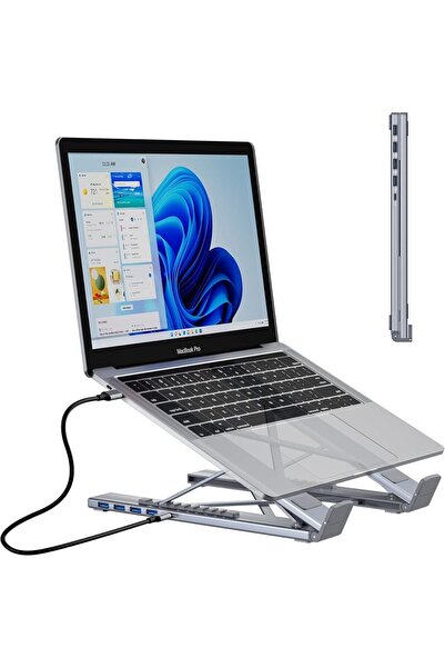 Choice USB C to USB Hub Portable Laptop Stand Aluminum 4 Ports USB3.0 Multipo...