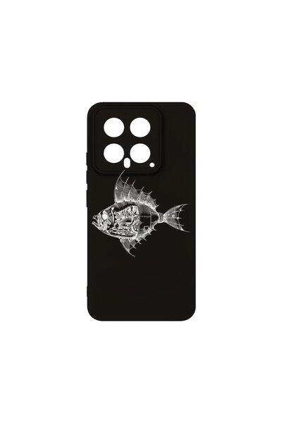 bestcase Θήκη Σιλικόνης Premium, Συμβατή με Xiaomi 14, Σχέδιο Ψάρι, Λεπτή 1.2...