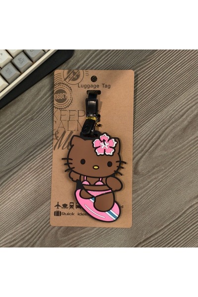 Choice1 D Kawaii Sanrio Hello Kitty بطاقة أمتعة، حامل حقائب، علامات صعود الطا...