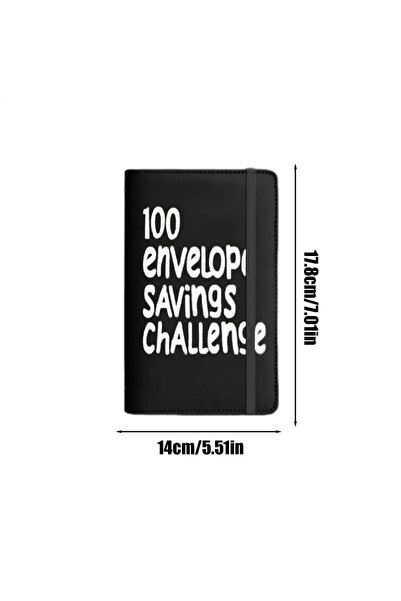 Choice Black 100 Envelope Challenge Binder Savings Envelopes For Money Challe...