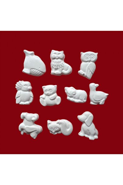CREATIVITATEPLUS Set 10 figurine din ipsos Animale, 4X3cm
