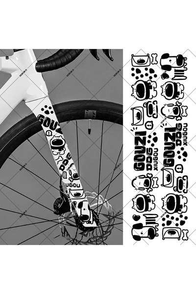 Choice6 black-E 1pc 1pc New Bicycle Stickers for Bicycle Frame Top Tube Graff...