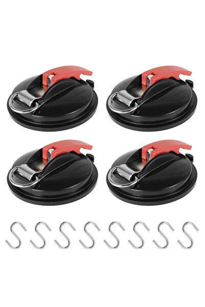 Choice 4pcs Vacuum Suction Cup Anchor with Fixed Hook Suction Cup Hook for He...