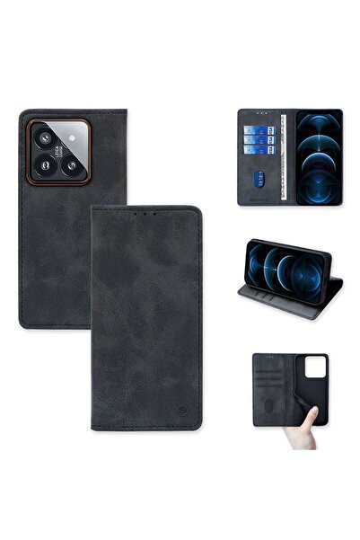 Sonique Θήκη Πορτοφόλι Vintage Magnet Wallet Xiaomi Xiaomi 14 Pro Μαύρο