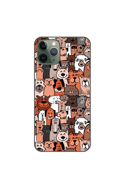 OEM Husa compatibila cu Apple iPhone 11 Pro Max Silicon Gel Tpu Model Caini s...
