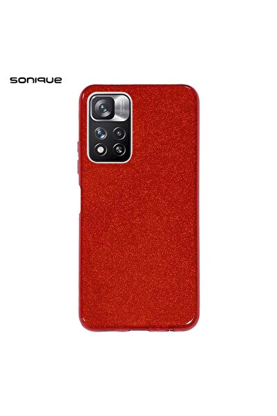Sonique Θήκη Σιλικόνης Shiny Xiaomi Redmi Note 11 Pro Plus 5G Κόκκινο