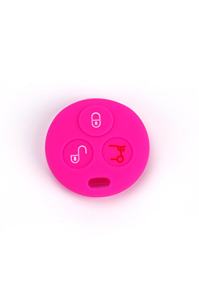 Choice7 Rose red 3 Buttons Silicone Remote Key Shell Fob Car Case For Mercede...