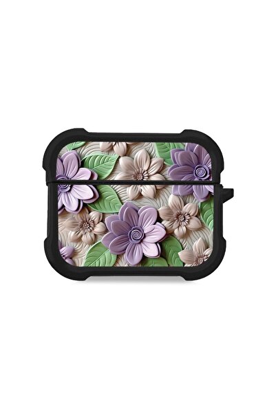 Sonique Θήκη Σιλικόνης 3D Flower Series για AirPods Pro / Pro 2 Βιολετί