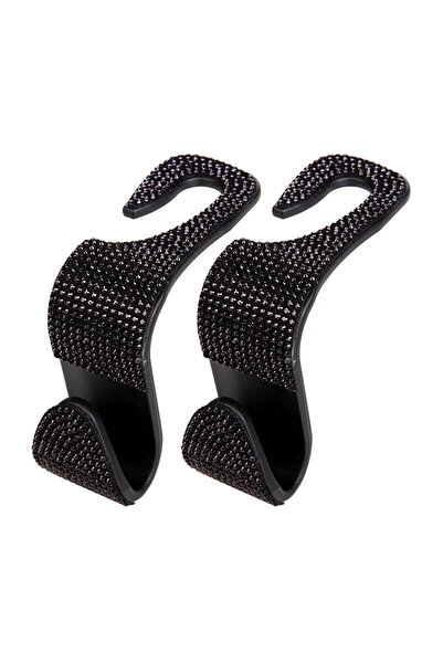 Choice10 DUTRIEUX Black 2pcs Car Headrest Hook Organizer Rhinestone Universal...