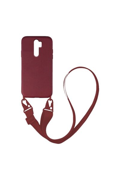 Sonique Θήκη Σιλικόνης με Strap CarryHang Xiaomi Redmi Note 8 Pro Μπορντό