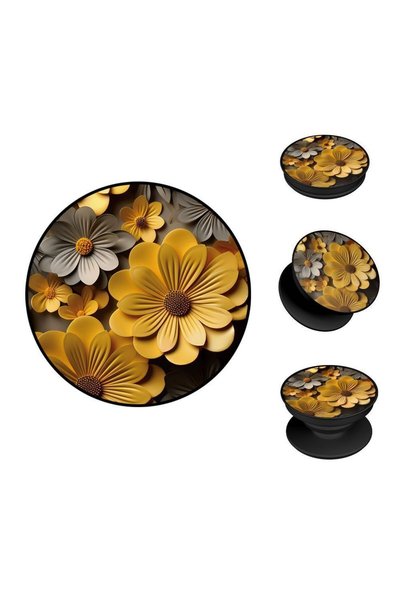 Sonique Pop Holder 3D Flower Series Κίτρινο