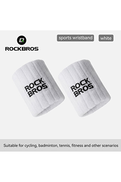 choice2 ROCKBROS 2pcs white ROCKBROS Adjustable Wrist Support Brace Sweatband...