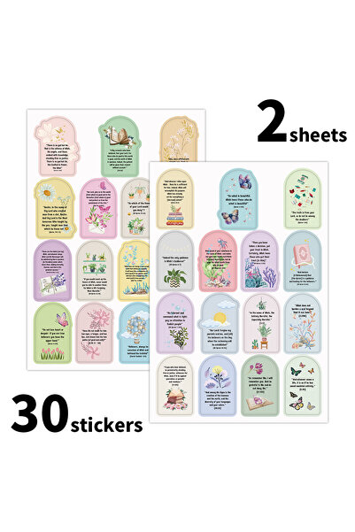 Choice1 2sheets-30stickers style 1 2sheets-30stickers Ramadan Quran Quote Sti...