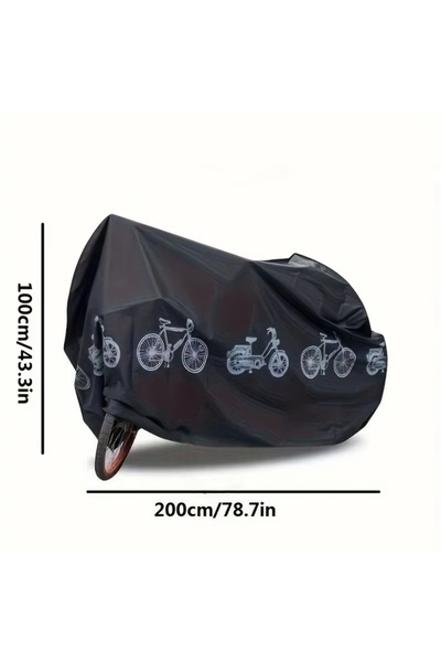 Choice 200CMx100CM Black Bicycle Cover Rain Cover Outdoor Protection Waterpro...