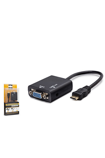 Leyaton LWLHMRS-IEG ieg ™   محول صور من ميني HDMI إلى VGA مع مخرج صوت - أسود ...