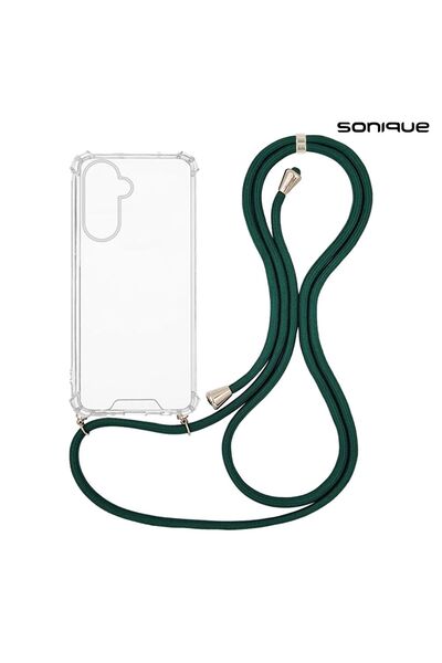 Sonique Θήκη Σιλικόνης με Κορδόνι Armor Clear Samsung Galaxy A26 5G Πράσινο Σ...