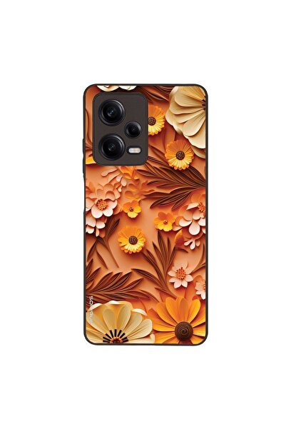 Sonique Θήκη 3D Flower Series για Xiaomi Redmi Note 12 Pro 5G Πορτοκαλί