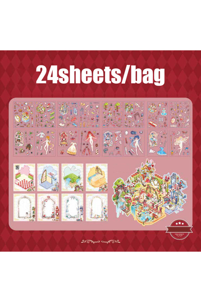 Choice1 S28317-1 ماركة Mr. Paper، كتاب ملصقات مناظر طبيعية من سلسلة الحكايات ...