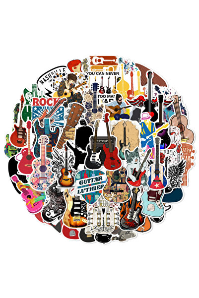 Choice 50pcs 50Pcs Art Musical Instruments Guitar Graffiti Stickers for DIY D...