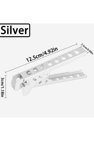 Choice1 Silver Outdoor Aluminium Anti-hot Alloy Clip Bowl Gripper Holder Port...