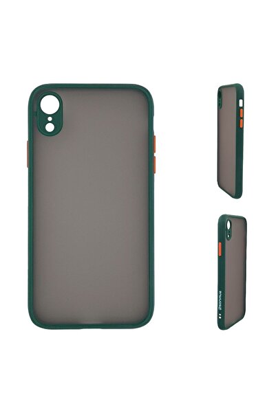 Sonique Θήκη Σιλικόνης Color Button Bumper Apple iPhone XR Πράσινο Σκούρο